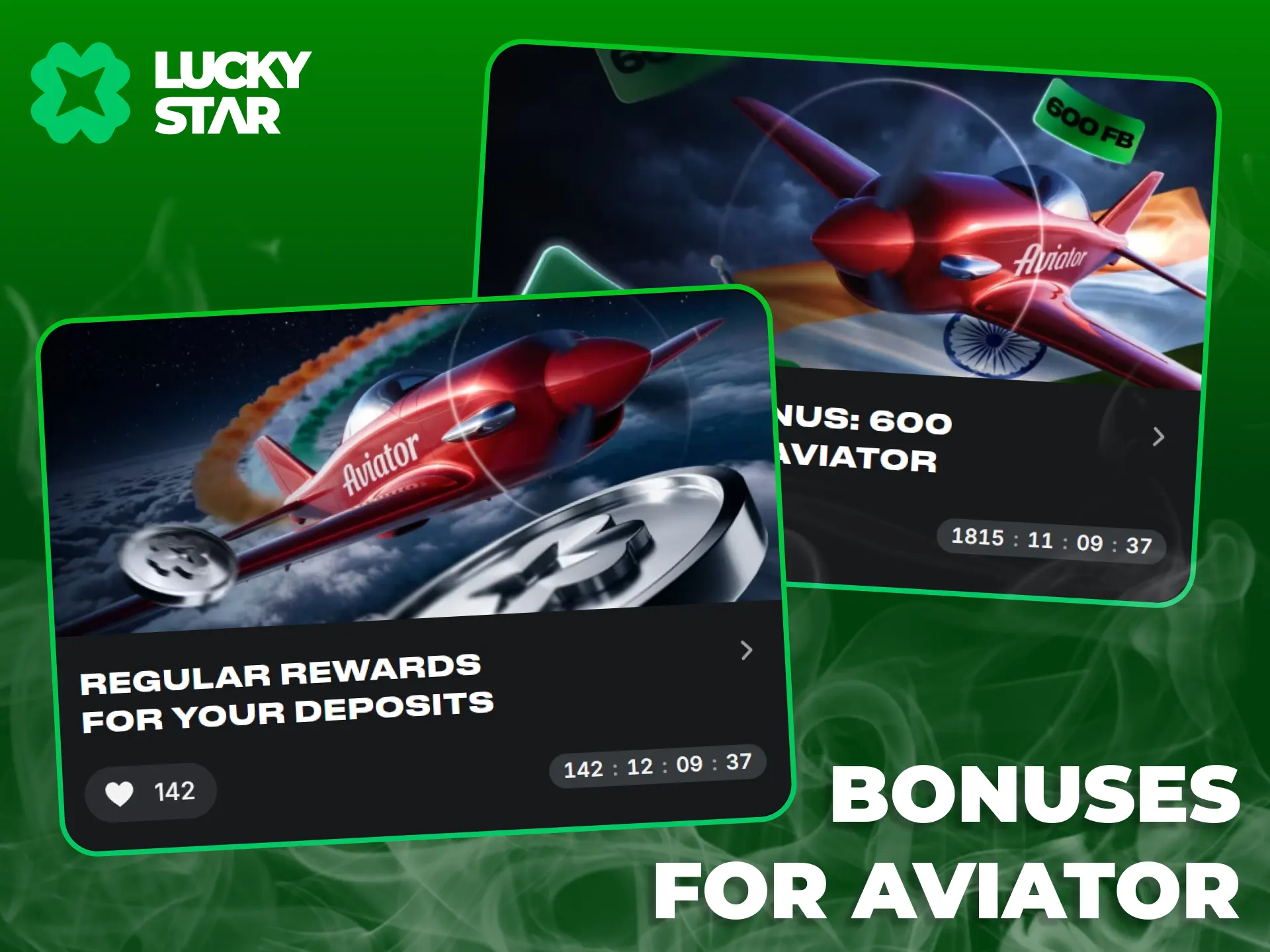 Claim Lucky Star bonuses to win more at Aviator app.